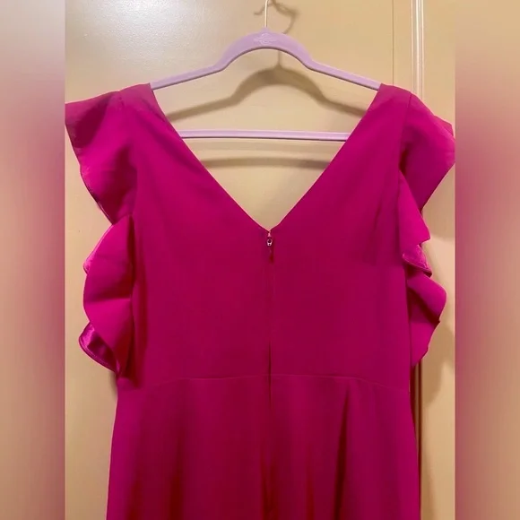 Lilly Pulitzer Kallie Ruffle Jumpsuit In Bordeaux Berry $228 NWT size 8